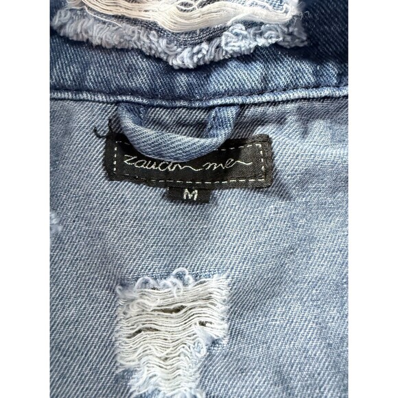 Distressed denim jacket women - Picture 5 of 6